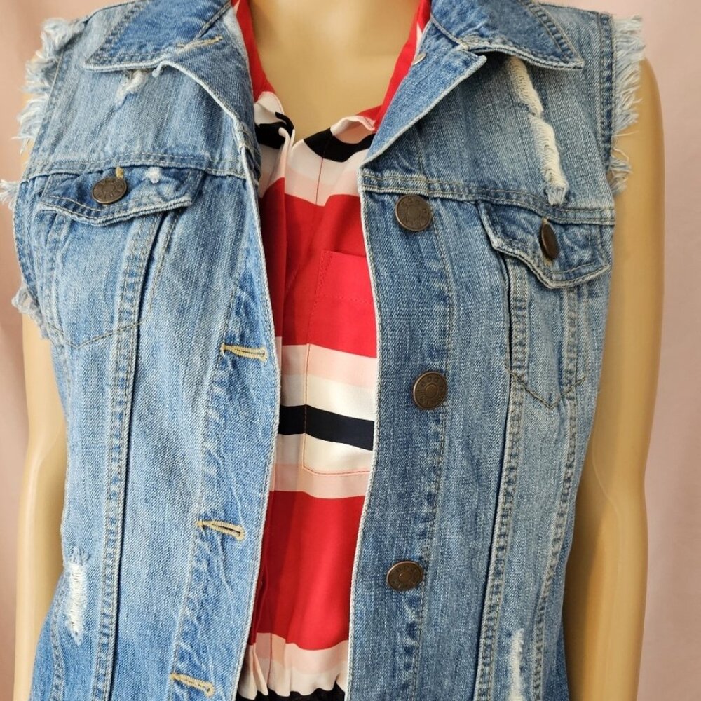 BDG Denim Distressed Vest